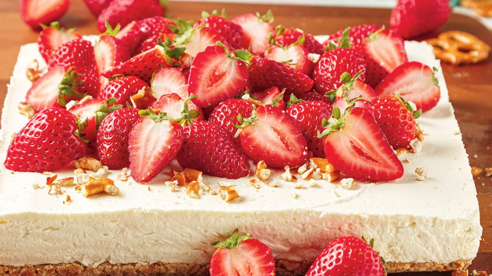 Carrés aux fraises et bretzels – L&rsquo;alliance parfaite du sucré et du salé