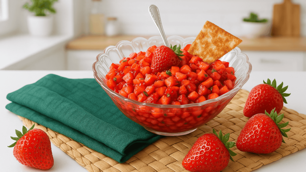 Strawberry Salsa with Sweet Chips