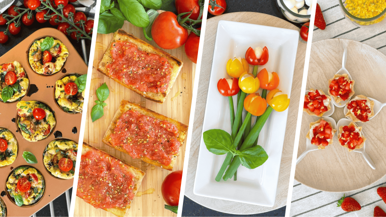 Recettes de brunch savoureuses pour la fête des Mères avec tomates et fraises cultivées en serre