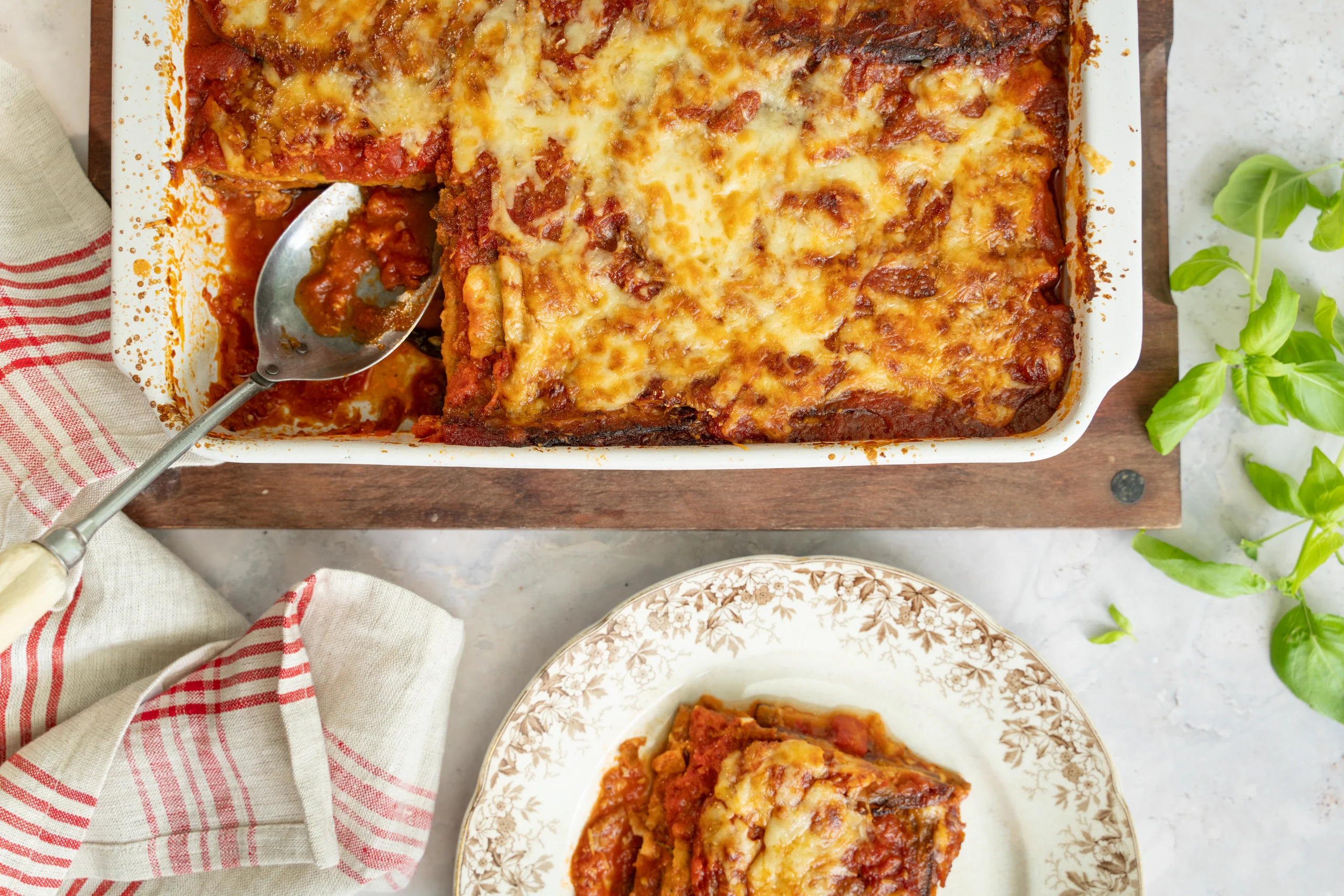Gratin d&rsquo;aubergine à la Parmangiana
